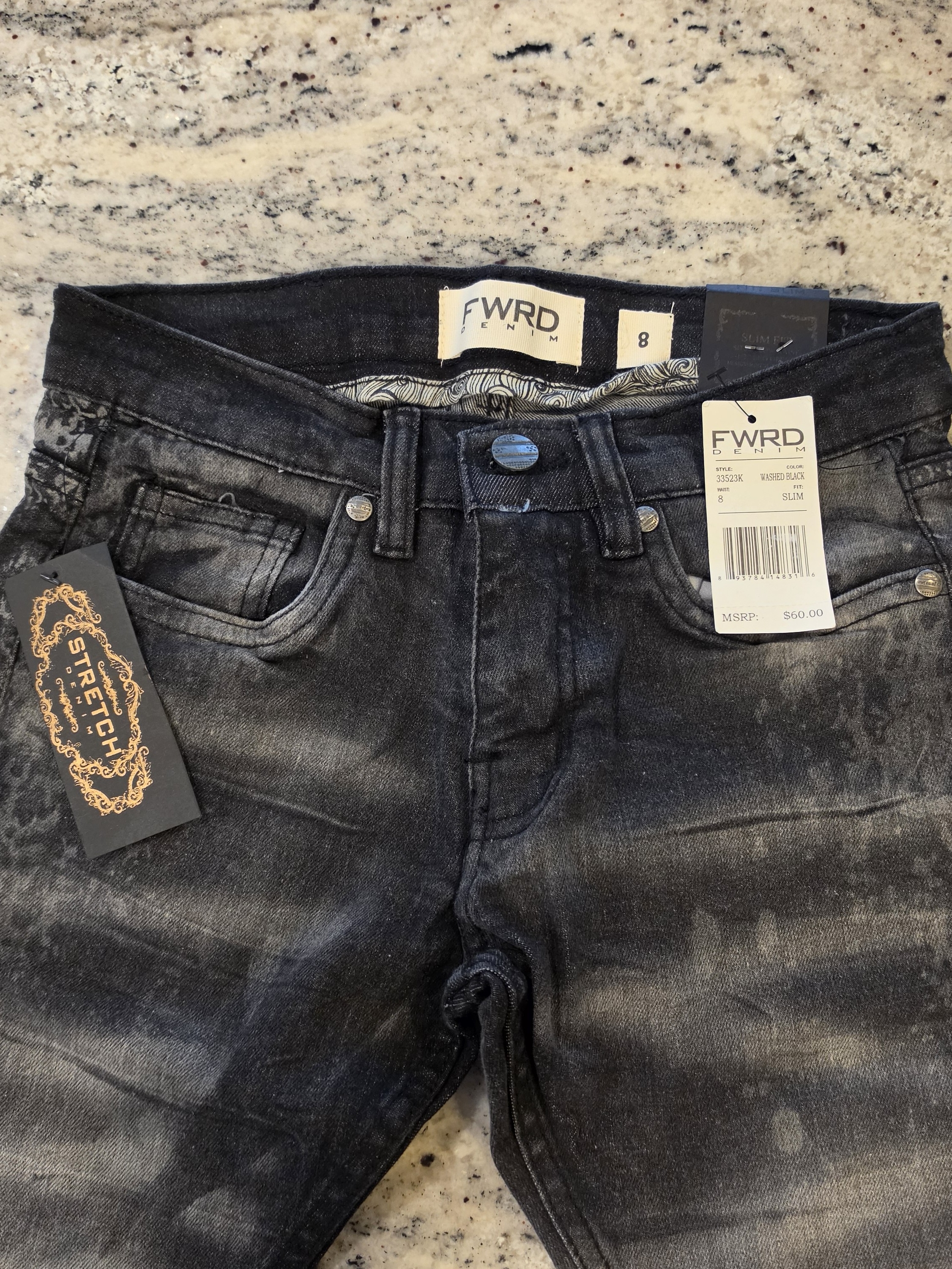 New Kids Fwrd Black Washed Stretch Jeans